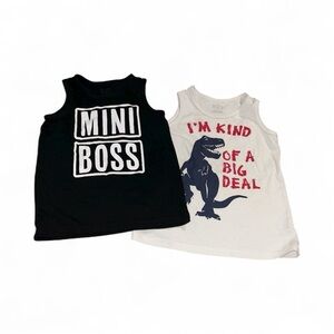 Kids Sleeveless Tops - Black and White